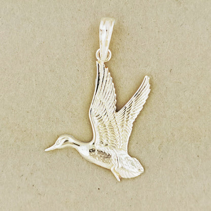 Gold Flying Duck Pendant - Le Dragon Argenté