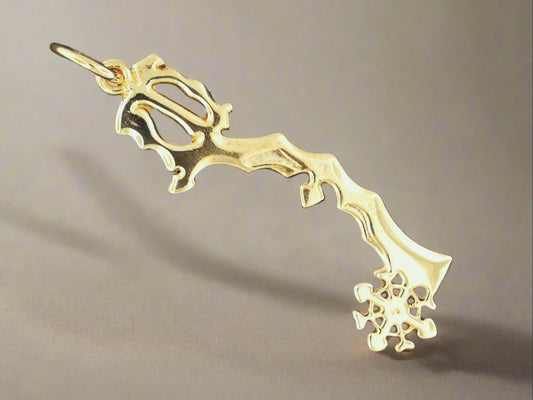 Kingdom Hearts Diamond Dust Keyblade Pendant in Yellow Gold, Video Game Jewelry, Video Game Jewellery, Gold Video Game Pendant, Gamer Girl Pendant, Gamer Girl Jewelry, Gamer Girl Jewellry, Gamer Geek Pendant, Gamer Geek Jewelry, KH Keyblade Pendant, Gold Keyblade Pendant, Diamond Dust Pendant, Gold Keyblade, Kingdom Hearts Keyblade Pendant