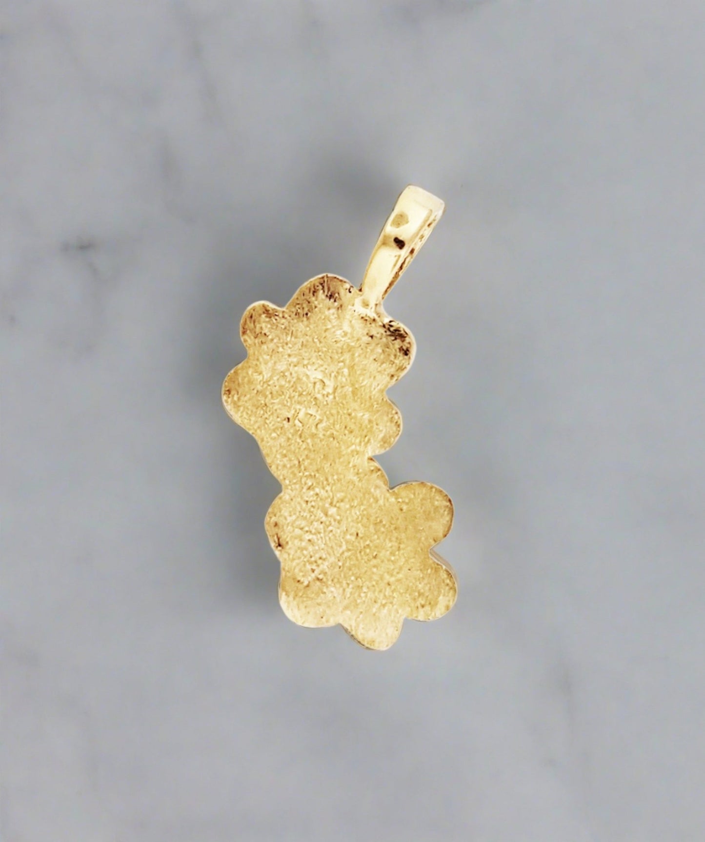 Gold Twin Paw Print Pendant Made to order - Le Dragon Argenté