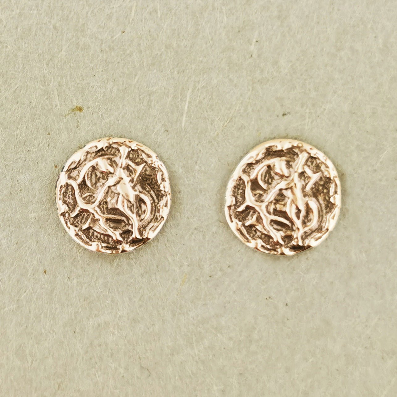 Gold Zodiac Stud Earrings Made to Order - Le Dragon Argenté