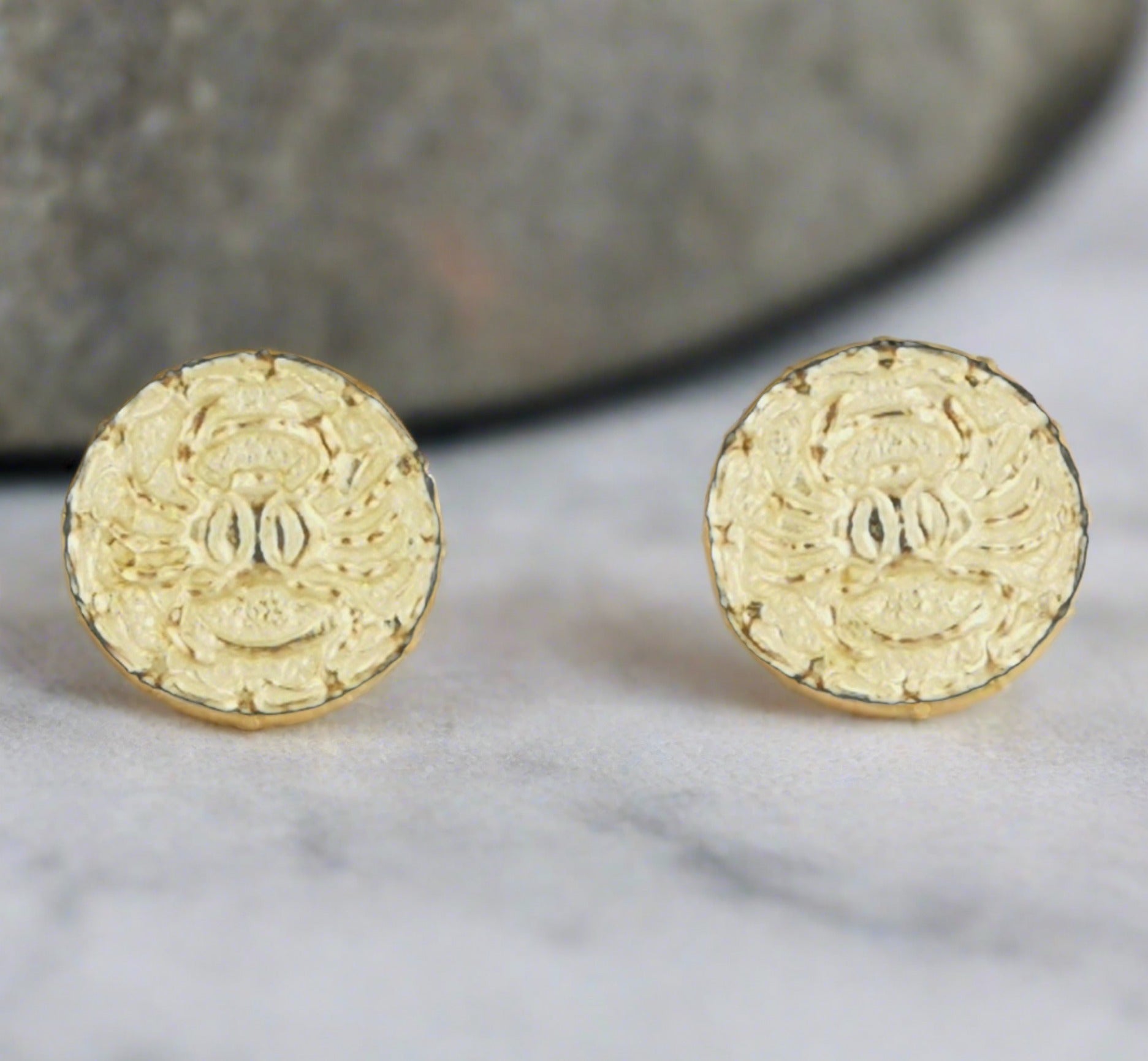 Gold Zodiac Stud Earrings Made to Order - Le Dragon Argenté