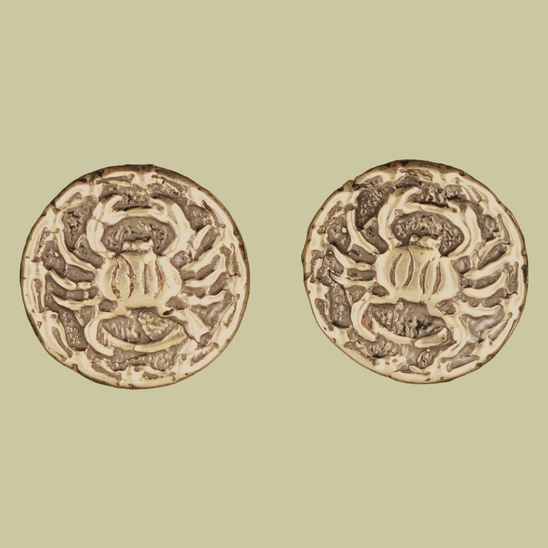 Gold Zodiac Stud Earrings Made to Order - Le Dragon Argenté