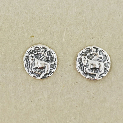 Gold Zodiac Stud Earrings Made to Order - Le Dragon Argenté