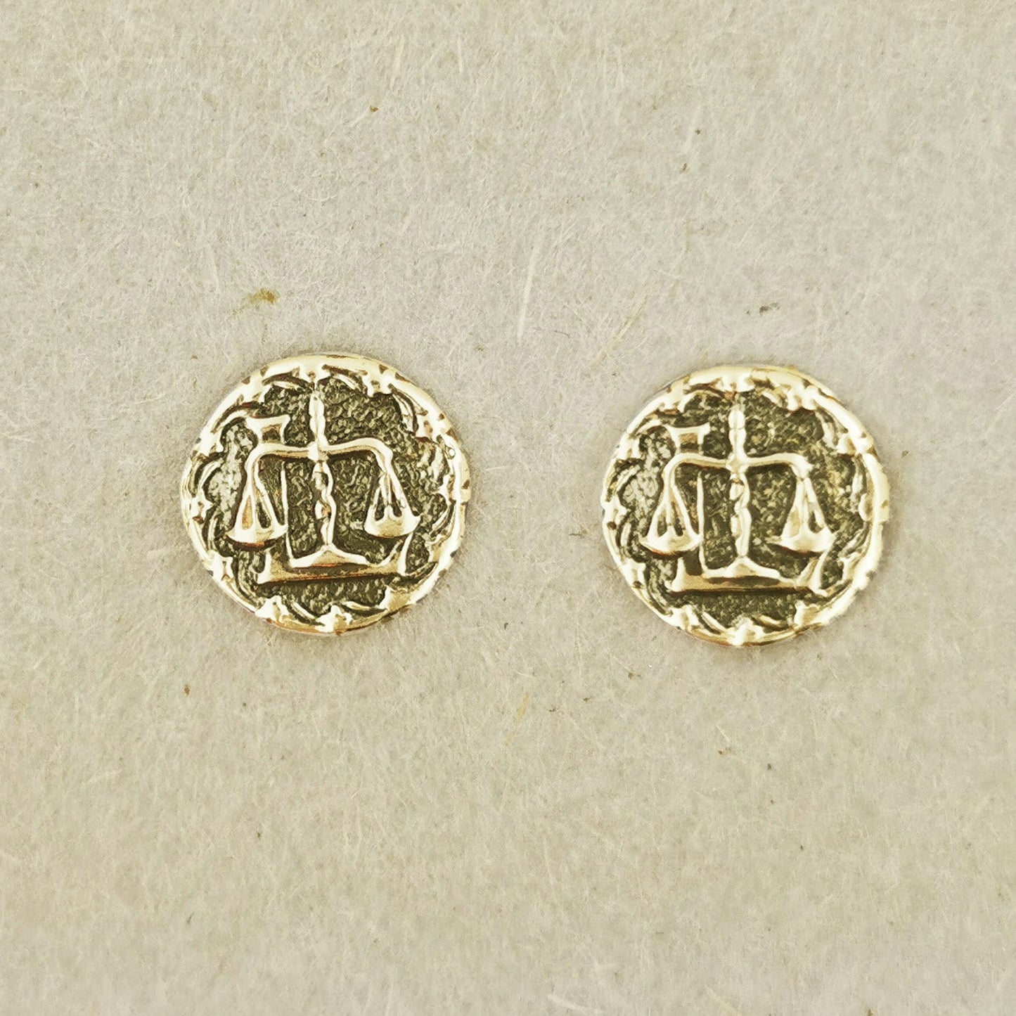 Gold Zodiac Stud Earrings Made to Order - Le Dragon Argenté