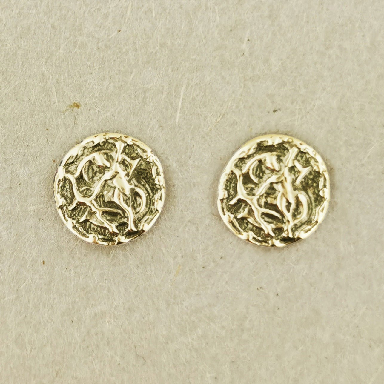 Gold Zodiac Stud Earrings Made to Order - Le Dragon Argenté