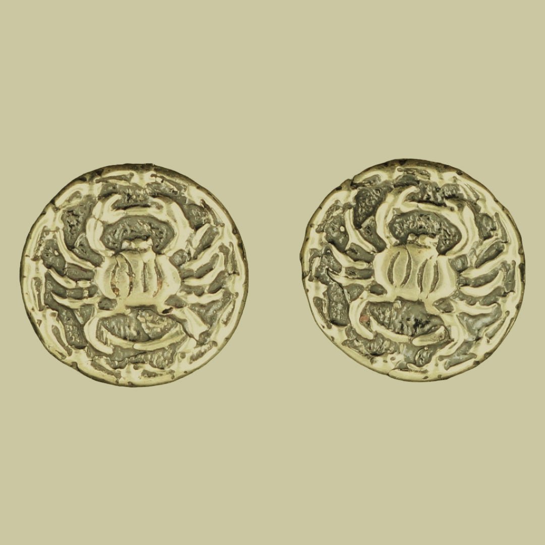 Gold Zodiac Stud Earrings Made to Order - Le Dragon Argenté