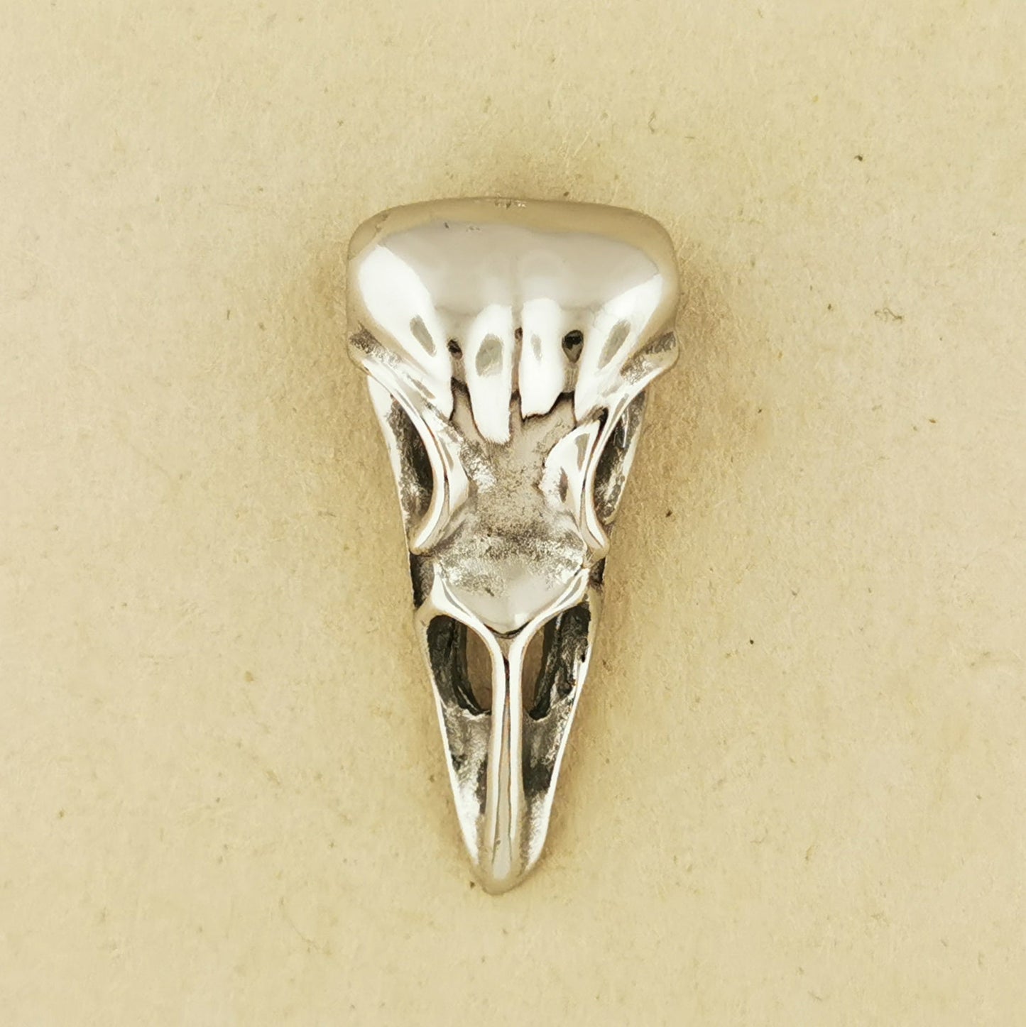 Gothic Raven Skull Charm Pendant Gift For Witchy Vibes - Le Dragon Argenté - 925 silver raven - Alt Fashion Ring - bird skull