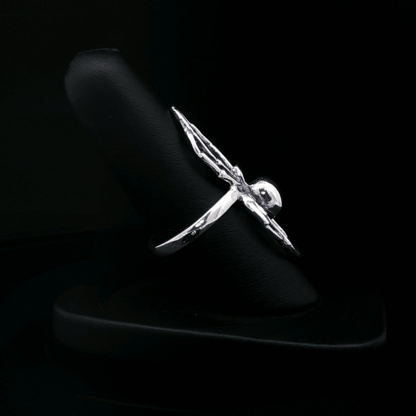 3D Spider Ring in Sterling Silver or Antique Bronze - Le Dragon Argenté