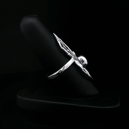 3D Spider Ring in Sterling Silver or Antique Bronze - Le Dragon Argenté