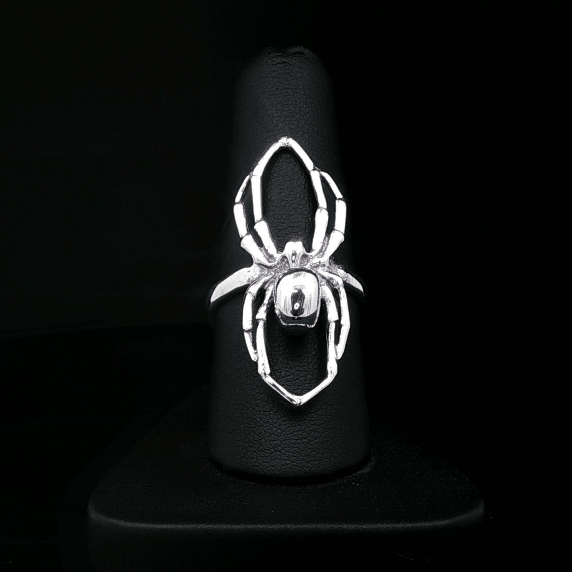 3D Spider Ring in Sterling Silver or Antique Bronze - Le Dragon Argenté