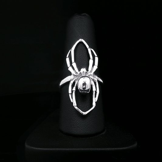 3D Spider Ring in Sterling Silver or Antique Bronze - Le Dragon Argenté