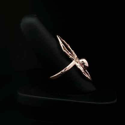 3D Spider Ring in Sterling Silver or Antique Bronze - Le Dragon Argenté