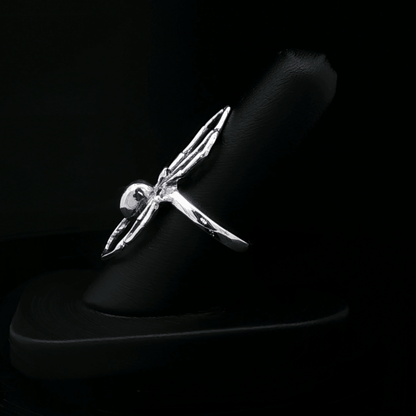 3D Spider Ring in Sterling Silver or Antique Bronze - Le Dragon Argenté