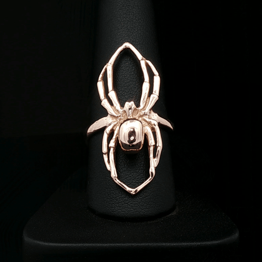 3D Spider Ring in Sterling Silver or Antique Bronze - Le Dragon Argenté