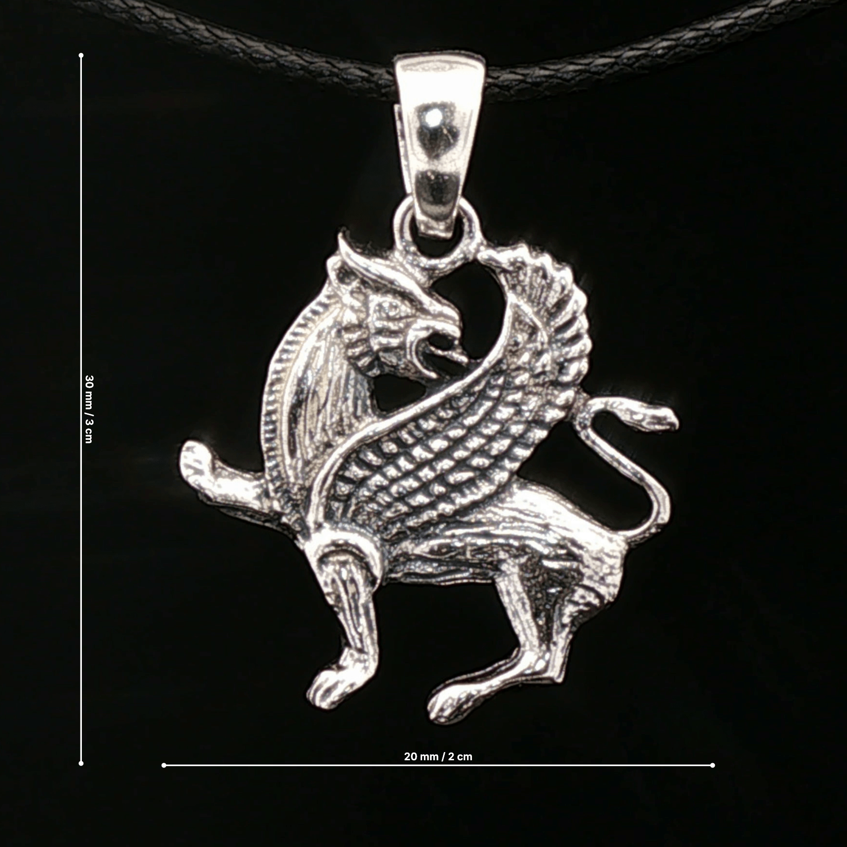 Griffin Pendant in Sterling Silver - Le Dragon Argenté