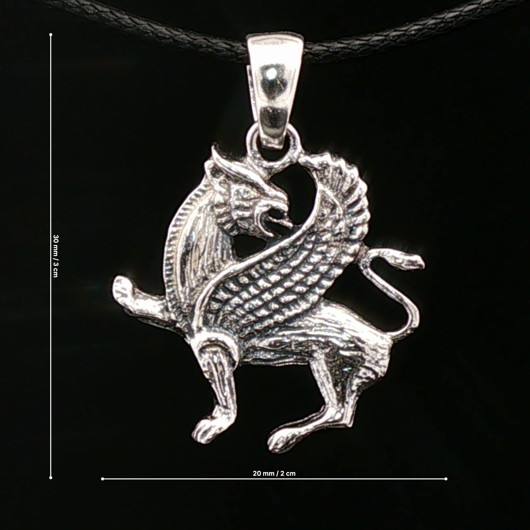 Griffin Pendant in Sterling Silver - Le Dragon Argenté