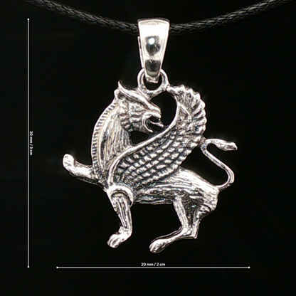 Griffin Pendant in Sterling Silver - Le Dragon Argenté
