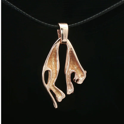 Hanging Cat Pendant in Sterling Silver or Antique Bronze - Le Dragon Argenté - animal jewelry - animal pendant - cartier cat