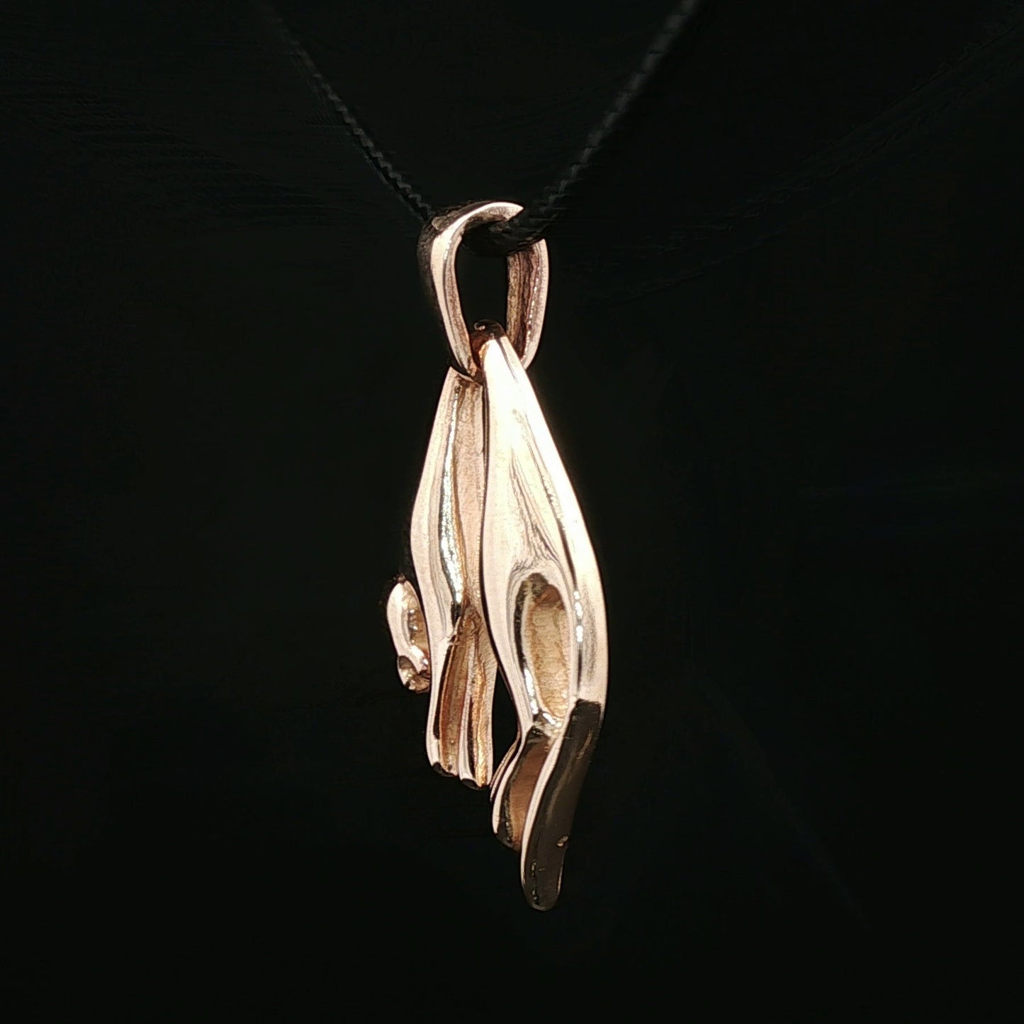 Hanging Cat Pendant in Sterling Silver or Antique Bronze - Le Dragon Argenté - animal jewelry - animal pendant - cartier cat