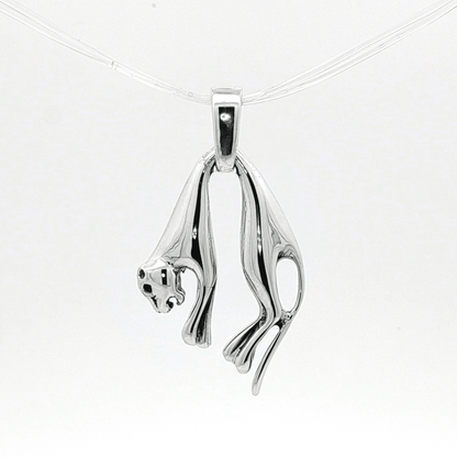 Hanging Cat Pendant in Sterling Silver or Antique Bronze - Le Dragon Argenté