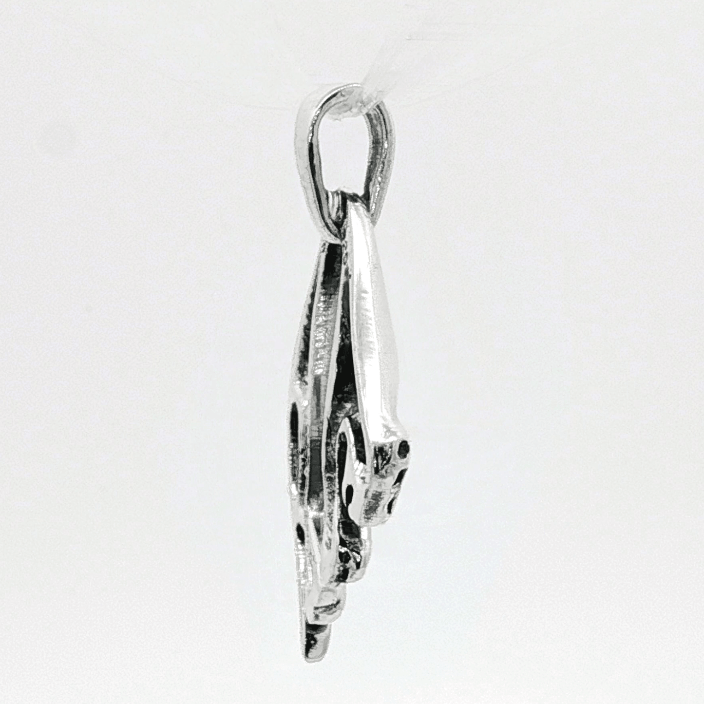 Hanging Cat Pendant in Sterling Silver or Antique Bronze - Le Dragon Argenté