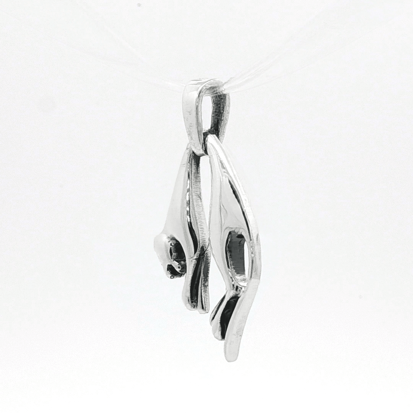 Hanging Cat Pendant in Sterling Silver or Antique Bronze - Le Dragon Argenté