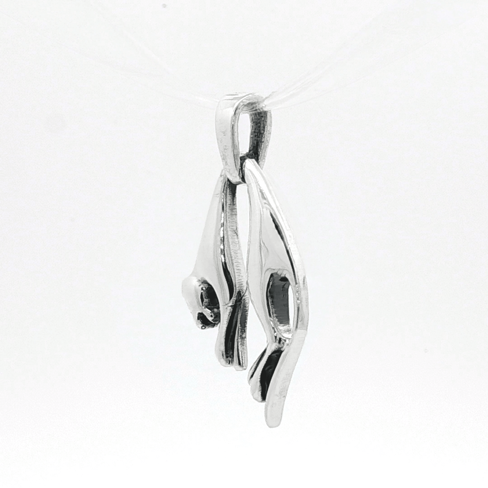 Hanging Cat Pendant in Sterling Silver or Antique Bronze - Le Dragon Argenté