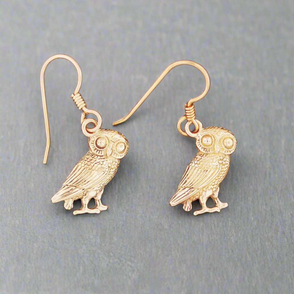 Hellenic Owl Earrings - Le Dragon Argenté