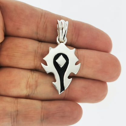 Horde pendant in Sterling Silver or Antique Bronze, Silver Harde Pendant, Bronze Horde Pendant, Silver WOW Pendant, Bronze WOW Pendant, Silver Hoard Pendant, Silver Gamer Pendant, Bronze Gamer Pendant, Silver Gamer Jewelry, Silver Gamer Jewellery, World of Warcraft Jewelry, World of Warcraft Jewellery, Silver WOW Pendant, Silver WOW Jewelry, Bronze WOW Jewelry