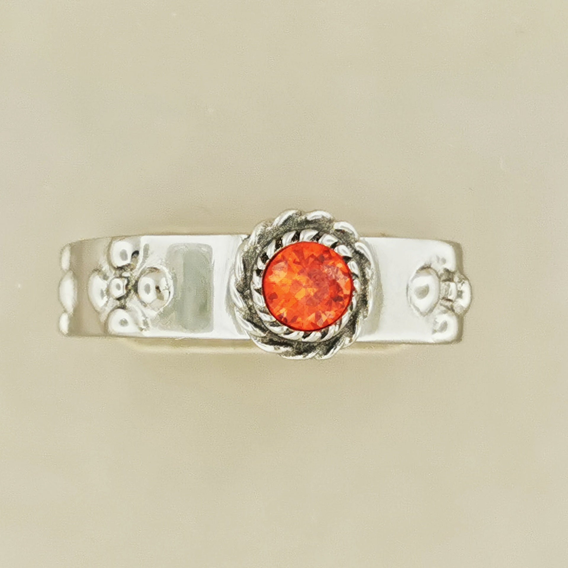 Howls Calcifer Ring in Stainless Steel with Imitation Birthstone - Le Dragon Argenté