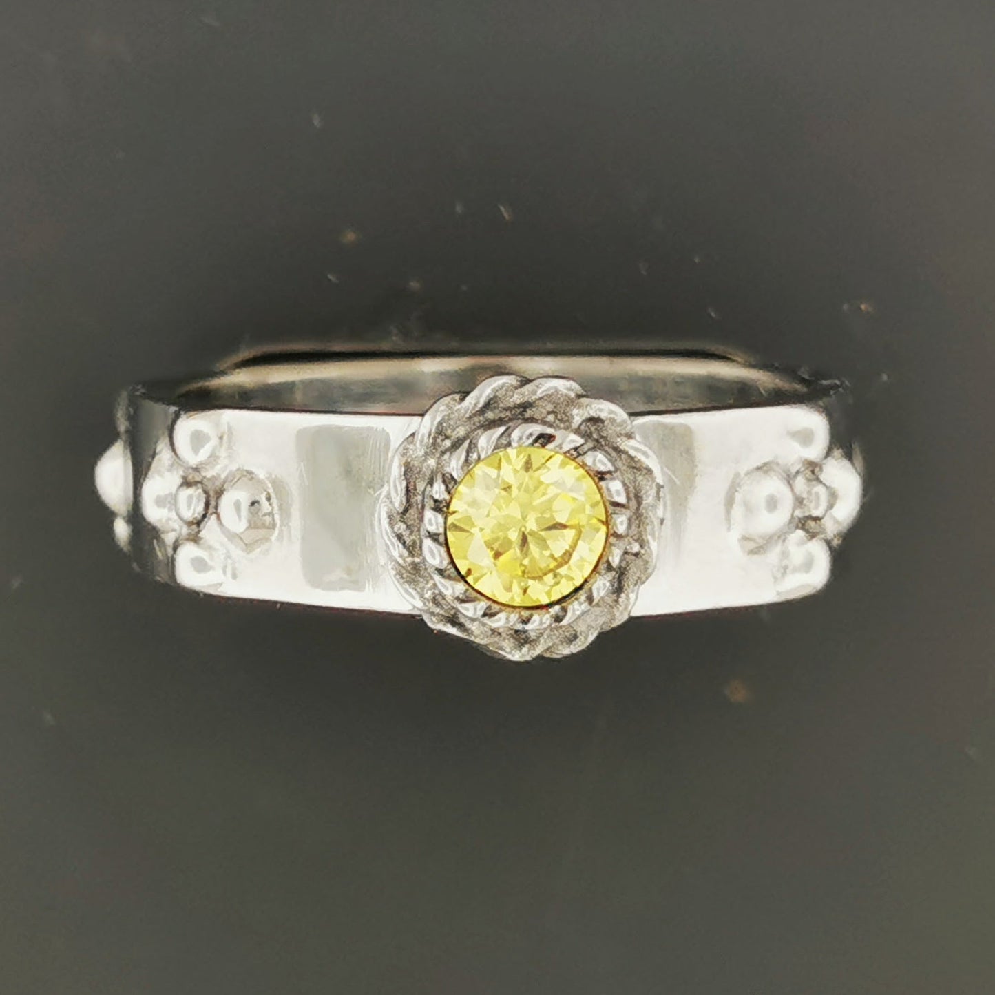 Howls Calcifer Ring in Stainless Steel with Imitation Birthstone - Le Dragon Argenté