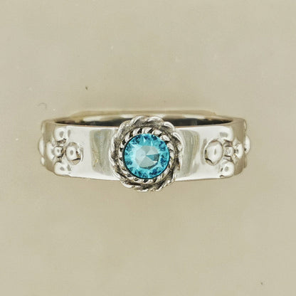 Howls Calcifer Ring in Stainless Steel with Imitation Birthstone - Le Dragon Argenté