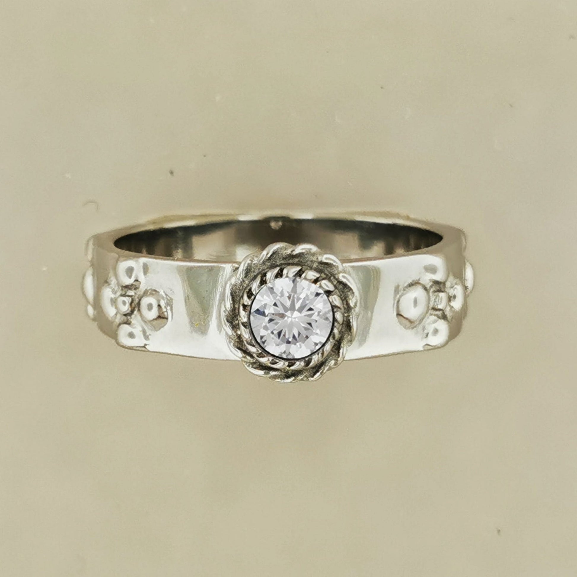 Howls Calcifer Ring in Stainless Steel with Imitation Birthstone - Le Dragon Argenté