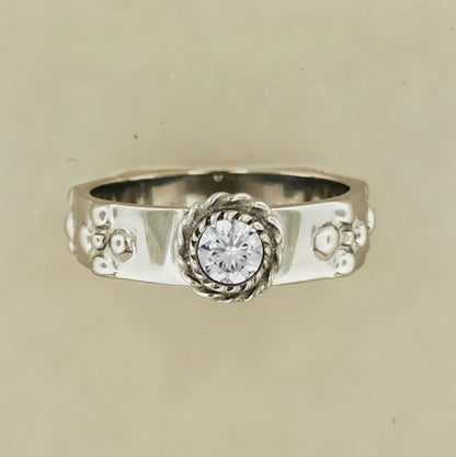 Howls Calcifer Ring in Stainless Steel with Imitation Birthstone - Le Dragon Argenté