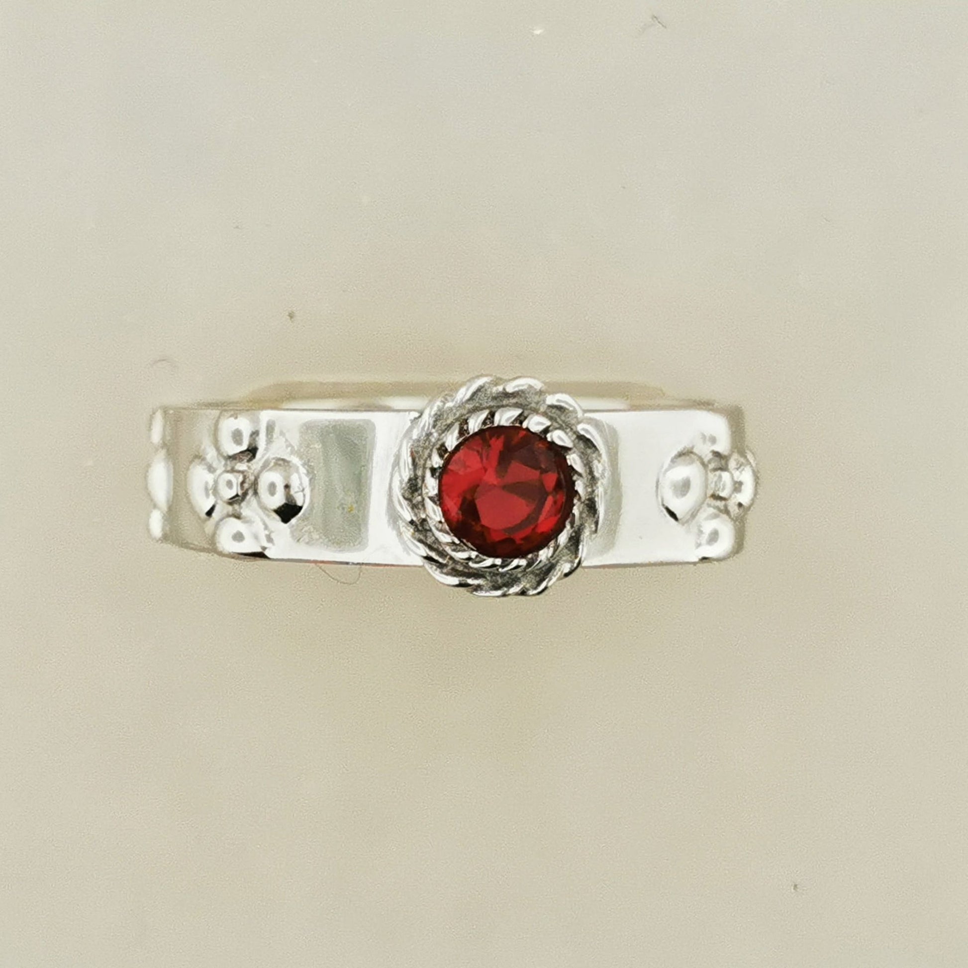 Howls Calcifer Ring in Stainless Steel with Imitation Birthstone - Le Dragon Argenté