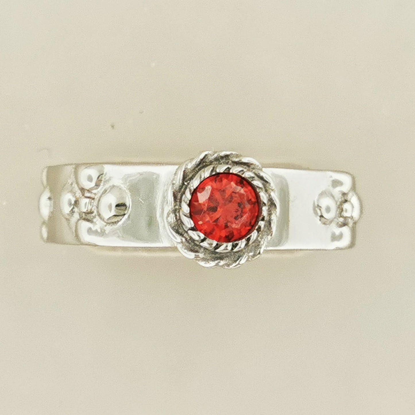 Howls Calcifer Ring in Stainless Steel with Imitation Birthstone - Le Dragon Argenté