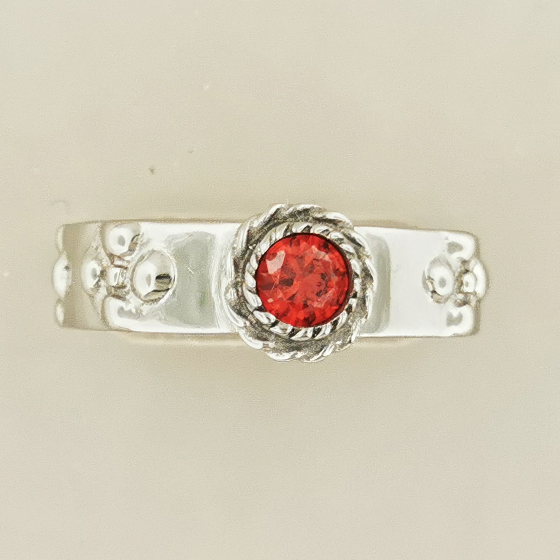 Howls Calcifer Ring in Stainless Steel with Imitation Birthstone - Le Dragon Argenté