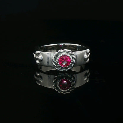 Howls Calcifer Ring in Stainless Steel with Imitation Birthstone - Le Dragon Argenté