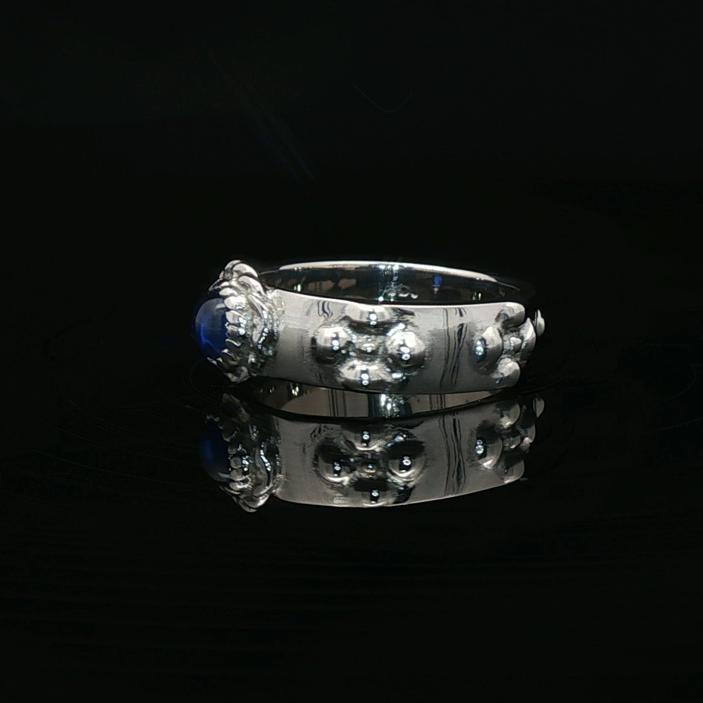 Howls Calcifer Ring in Stainless Steel with Imitation Birthstone - Le Dragon Argenté