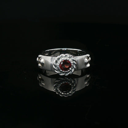 Howls Moving Castle Ring in Stainless Steel with Natural Gemstone - Le Dragon Argenté