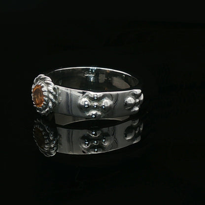 Howls Moving Castle Ring in Stainless Steel with Natural Gemstone - Le Dragon Argenté