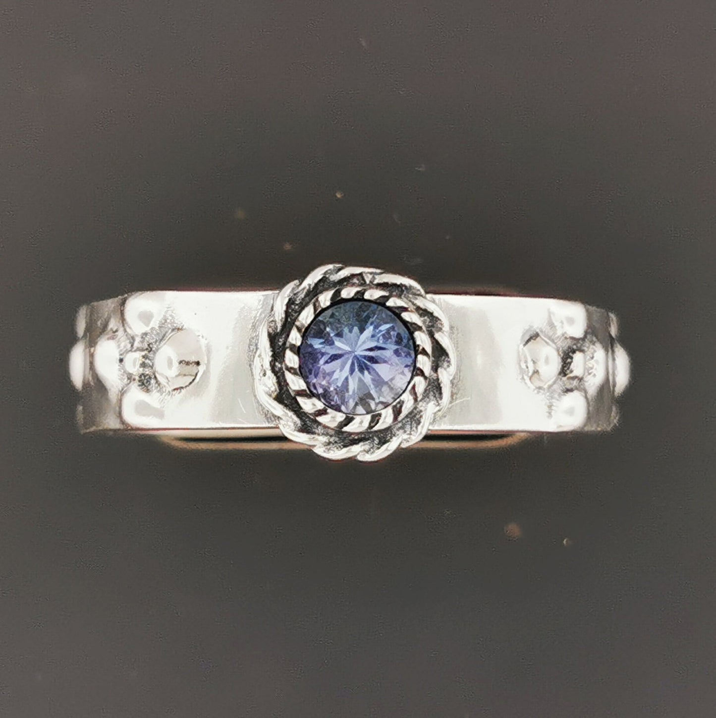 Howls Moving Castle Ring in Sterling Silver with Faceted Tanzanite - Le Dragon Argenté