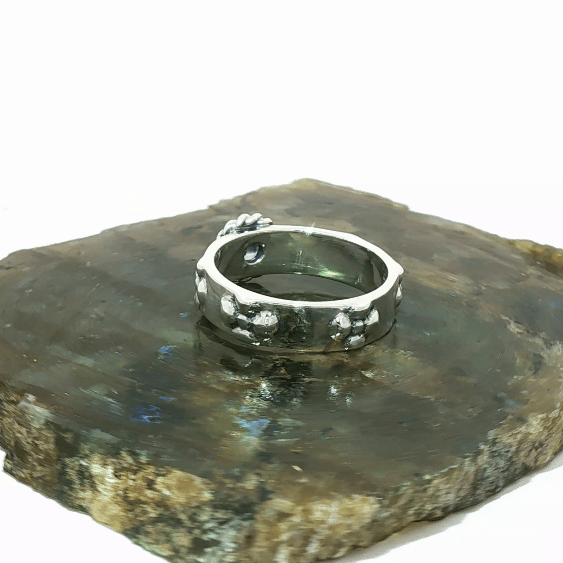 Howls Moving Castle Ring in Sterling Silver with Faceted Tanzanite - Le Dragon Argenté