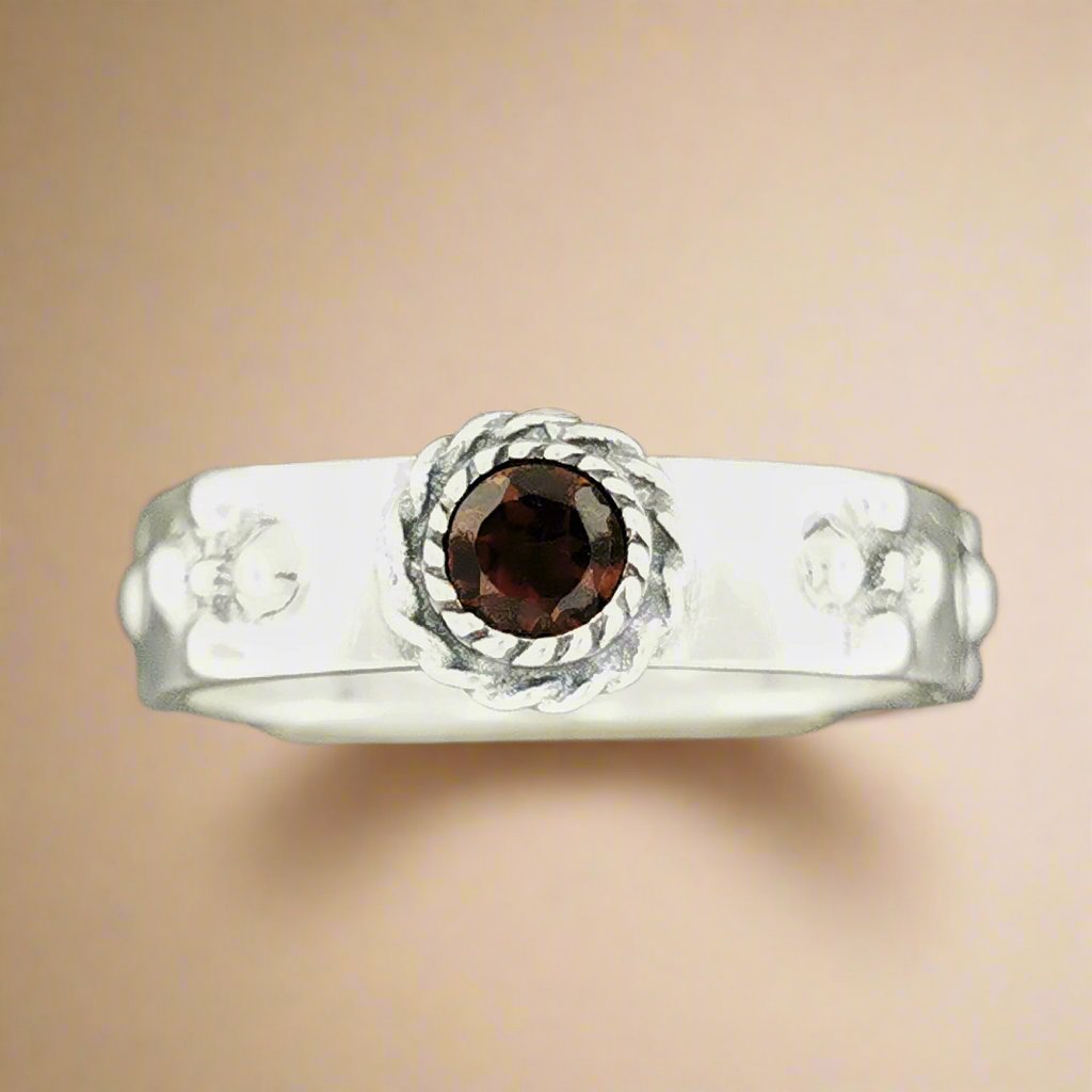 Howls Moving Castle Ring in Sterling Silver with Faceted Tourmaline - Le Dragon Argenté