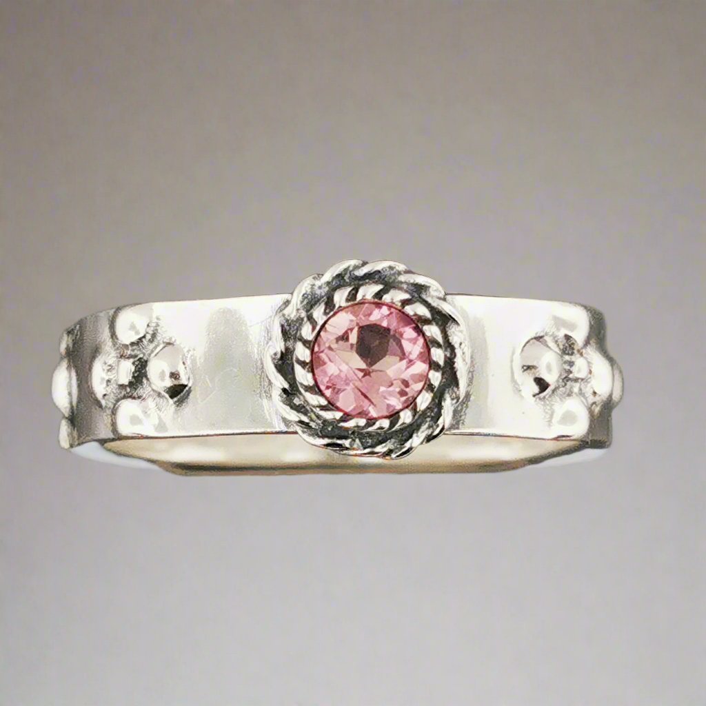 Howls Moving Castle Ring in Sterling Silver with Faceted Tourmaline - Le Dragon Argenté