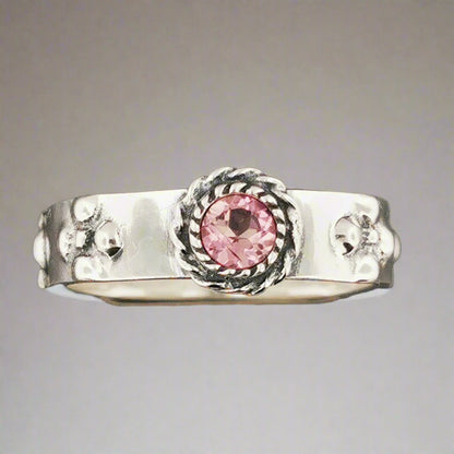 Howls Moving Castle Ring in Sterling Silver with Faceted Tourmaline - Le Dragon Argenté