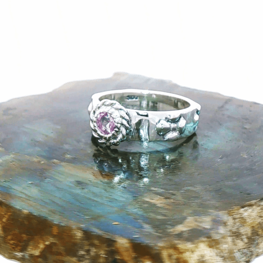 Howls Moving Castle Ring in Sterling Silver with Fancy Colour Sapphires - Le Dragon Argenté