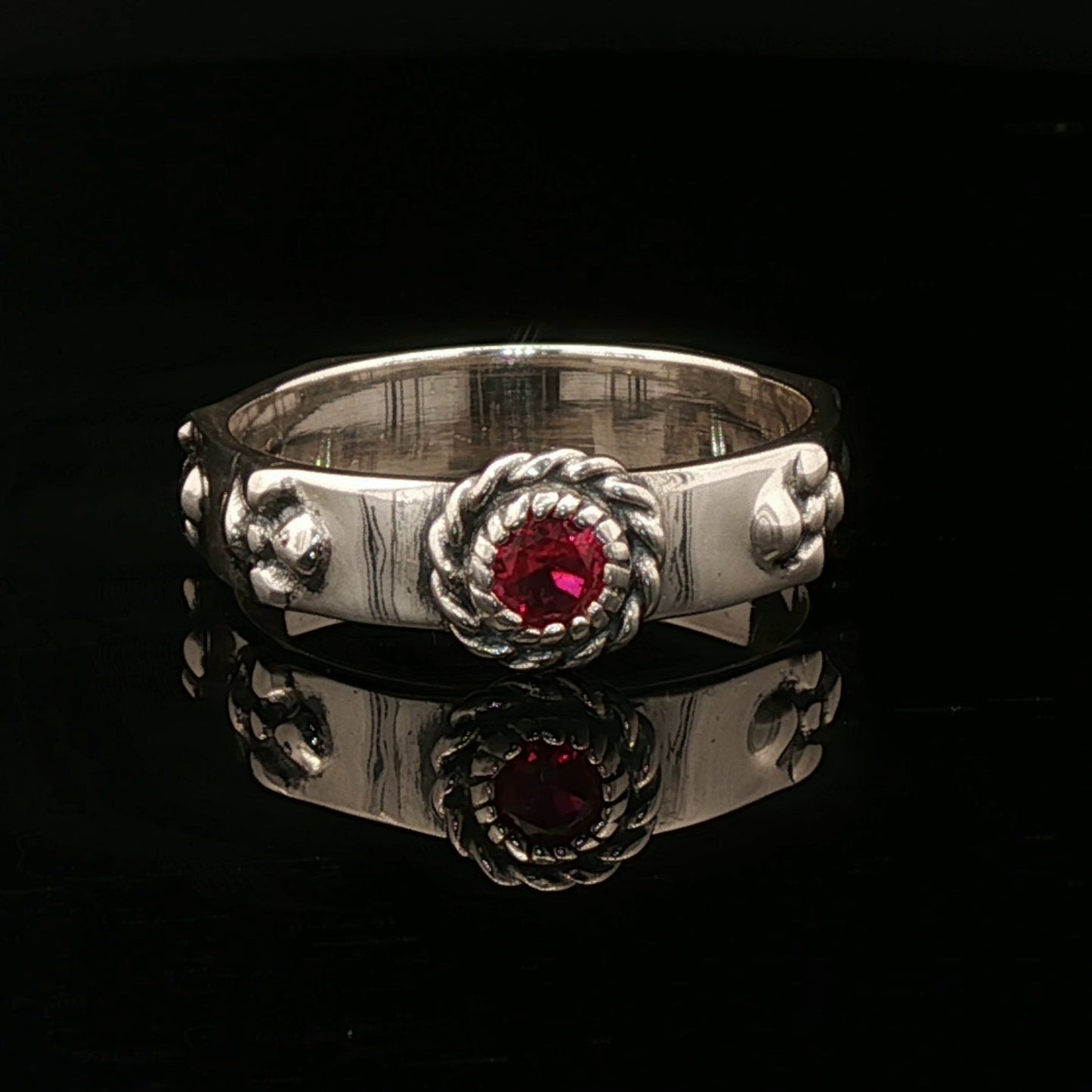 Howls Moving Castle Ring in Sterling Silver with Imitation Birthstone - Le Dragon Argenté