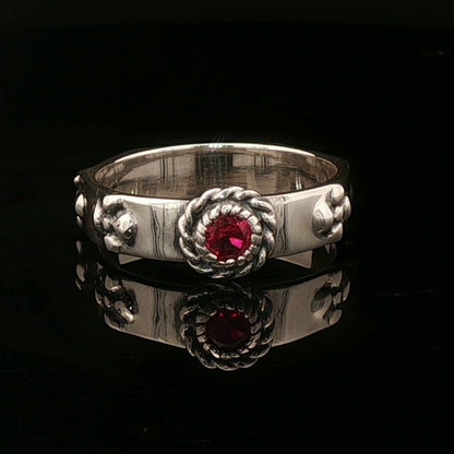 Howls Moving Castle Ring in Sterling Silver with Imitation Birthstone - Le Dragon Argenté