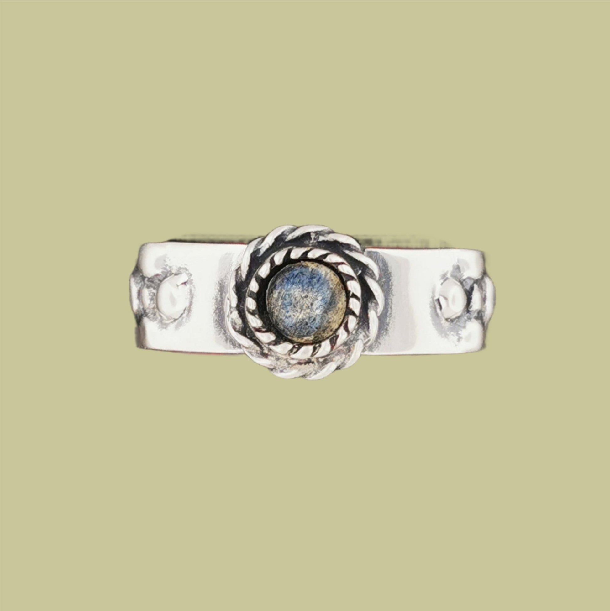 Howls Moving Castle Ring in Sterling Silver with Natural Gemstone - Le Dragon Argenté